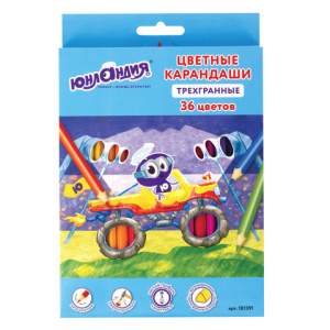 Карандаши цветные 36цв. ЮНЛАНДИЯ (Россия) ...